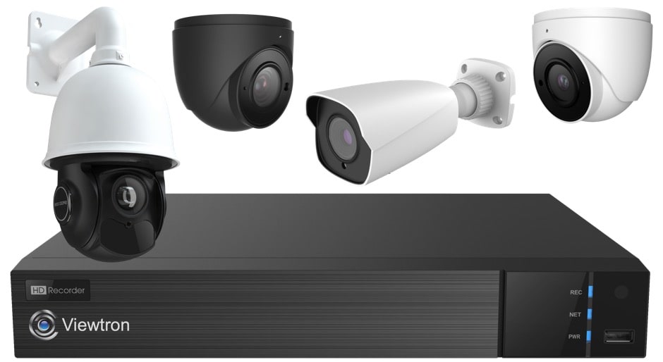 DVR security camera system with HD recorder and cameras